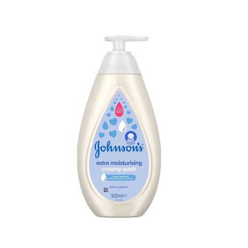 Johnson's Extra Moisturising Creamy Wash Extra Moisturising Shampoo for Hair and Body 16.91 fl oz (500 ml)
