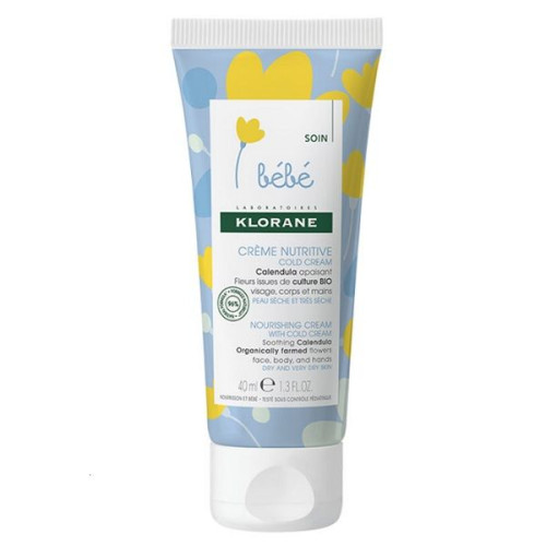 Klorane Baby Nourishing Cream with Cold Cream for Very Dry Skin 1.35 fl oz (40 ml)