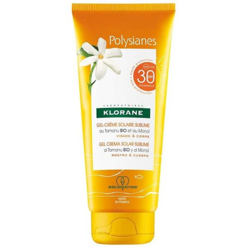 Klorane Polysianes Sunscreen Gel-Cream SPF 30+ 6.76 fl oz (200 ml)