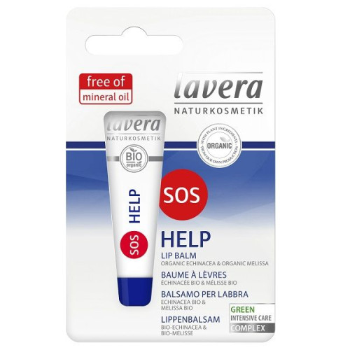 Lavera SOS Help Repairing Balm for Irritated Lips with Organic Echinacea Extract 0.27 fl oz (8 ml)