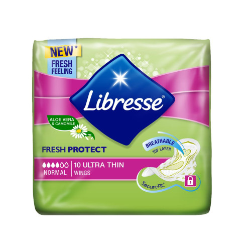 Libresse Ultra Thin Sanitary Pads with Aloe Vera and Chamomile 10 pcs