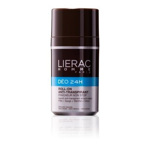 Lierac Homme Deo 24h Roll-On Deodorant Against Perspiration for Long-Lasting Freshness 1.69 fl oz (50 ml)