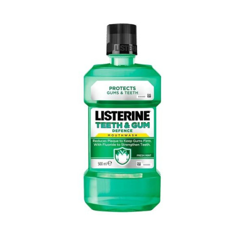 Listerine Teeth and Gum Mouthwash with Antibacterial Effect and Fresh Breath 16.91 fl oz (500 ml)