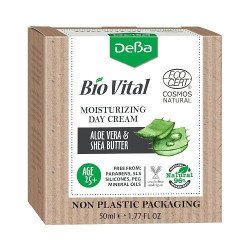 Deva Biovital Natural Moisturizing Day Cream for Face Aloe Vera Extract and Shea Butter 25+ 1.69 fl oz (50 ml)