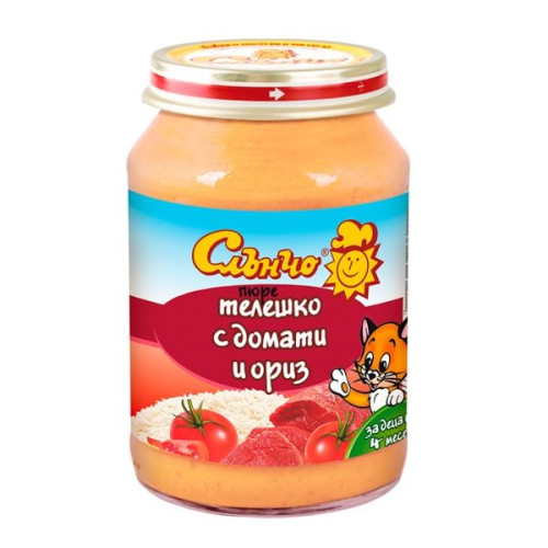 Slancho Beef Puree with Tomatoes and Rice for Children 4+ Months 6.7 oz (190 g)