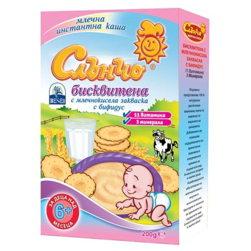 Slancho Biscuit Porridge with Lactic Acid Starter Culture with Bifidus for Children 6+ Months 7.05 oz (200 g)