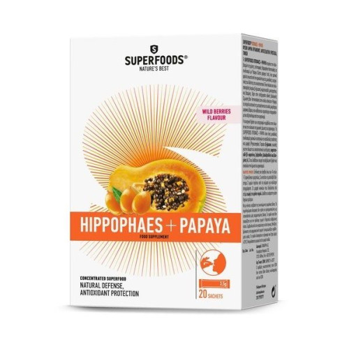 Superfoods Sea Buckthorn and Papaya for Strong Immunity with Forest Fruit Scent 20 Sachets