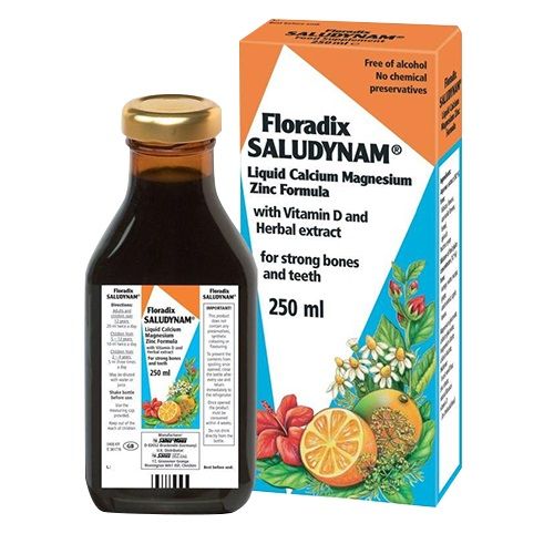 Floradix Healthy Joints Liquid Formula Calcium Magnesium Zinc and Vitamin D 8.45 fl oz (250 ml)