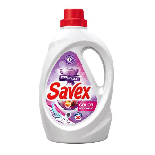 Savex Parfum Lock Color Brighthess Liquid Laundry Detergent for Colored Fabrics 37.2 fl oz (1100 ml)