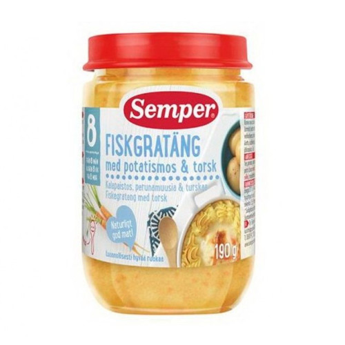 Semper Puree Baked Cod 8+ Months 6.7 oz (190 g) - 9560
