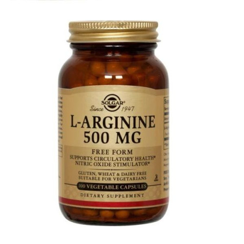 Solgar L-Arginine for Good Blood Circulation and a Healthy Heart 500 mg 50 Capsules