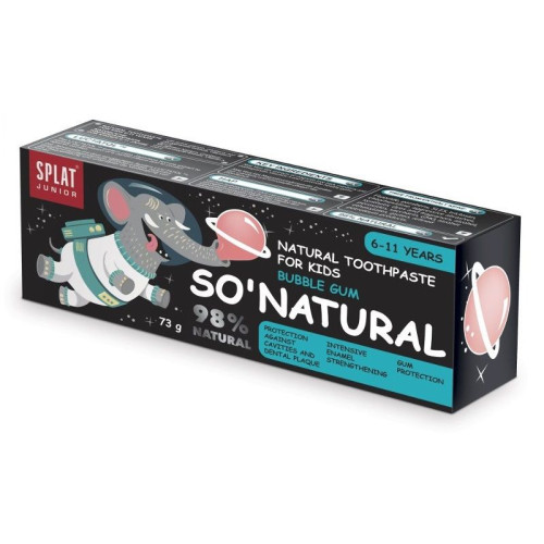 Splat Junior Bubble Gum Fluoride-Free Toothpaste for Children Aged 6-11 Years Bubble Gum 1.69 fl oz (50 ml)