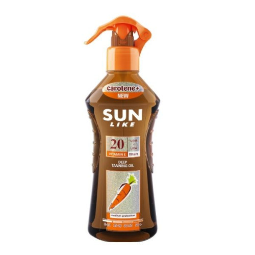 Sun Like Carotene Sun Protection Oil for Fast Tanning SPF 20 6.76 fl oz (200 ml)