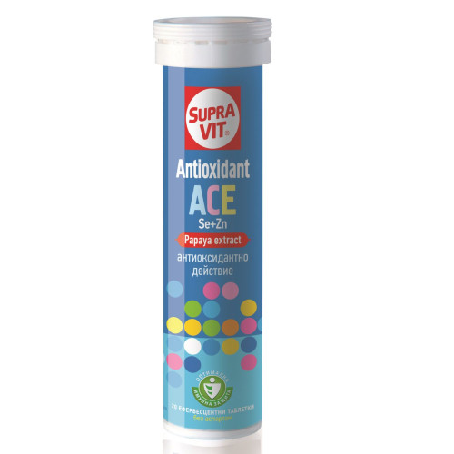 Supravit Antioxidant Ace Se+Zn for Immune System with Antioxidant Effect 20 Effervescent Tablets