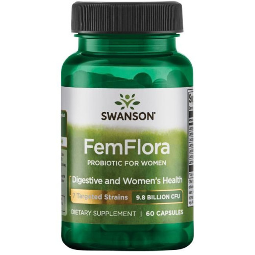 Swanson Femflora Probiotic Formula for Women's Health 60 Capsules