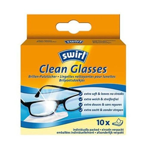 Swirl Clean Glasses Glasses Cleaning Wipes 10 pcs