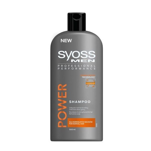 Syoss Men Power Revitalizing and Strengthening Shampoo for Men 16.91 fl oz (500 ml)