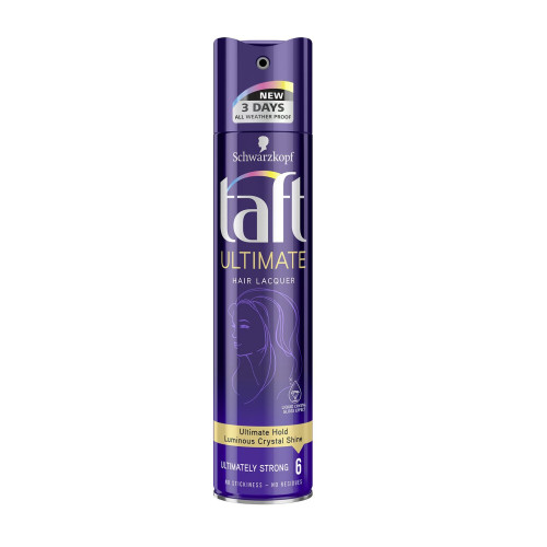 Taft Ultimate Hair Spray for Maximum Hold and Crystal Shine 8.45 fl oz (250 ml)