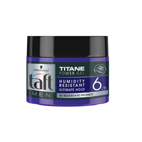 Taft Men Titane Power Hair Gel with Strong Hold 8.45 fl oz (250 ml)