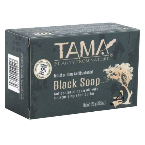 Tama Antibacterial Black Soap with Shea Butter 4.23 oz (120 g)