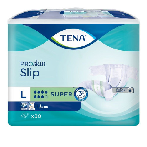 Tena Slip Super Adult Diapers for Incontinence Size L 30 pcs