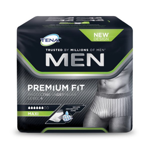 Tena Men Premium Fit Maxi Level 4 Protective Underwear for Men with Moderate Incontinence Size L 10 pcs