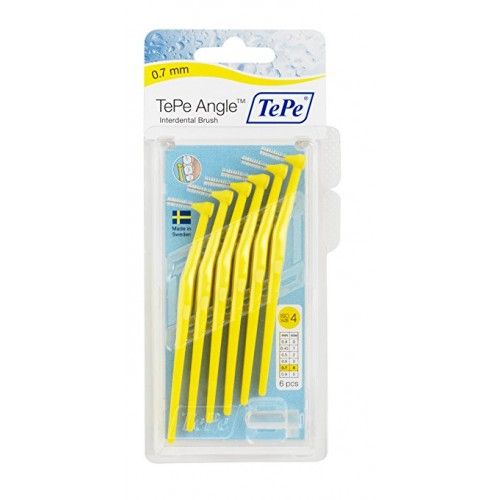Tepe Interdental Brush Angle Interdental Brushes Size 0.03" (0.7 mm) 6 pcs