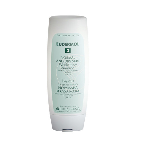 Thalloderma Eudermol 3 Gentle Body Emulsion for Normal and Dry Skin 6.76 fl oz (200 ml)