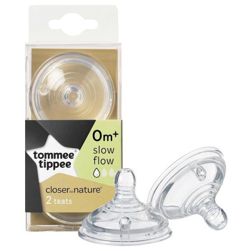 Tommee Tippee Easi-Vent Slow Feeding Teat - 1 Drop for Children 0+ Months 2 pcs