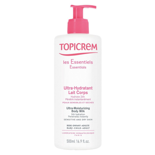 Topicrem Moisturizing Milk for Soft and Smooth Skin for Babies and Adults 16.91 fl oz (500 ml)