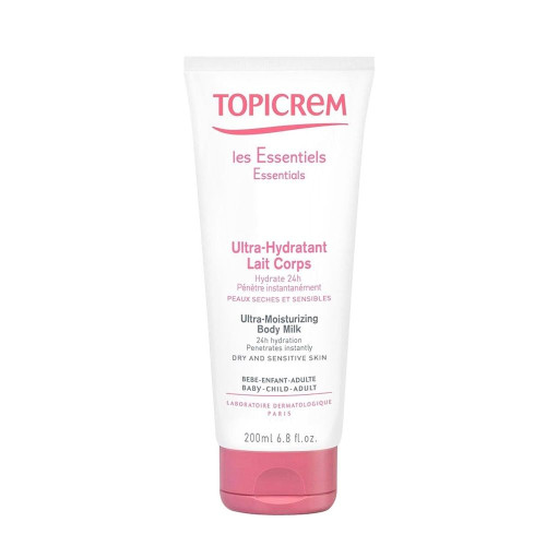 Topicrem Moisturizing Milk for Gentle and Soft Skin for Babies and Adults 6.76 fl oz (200 ml)