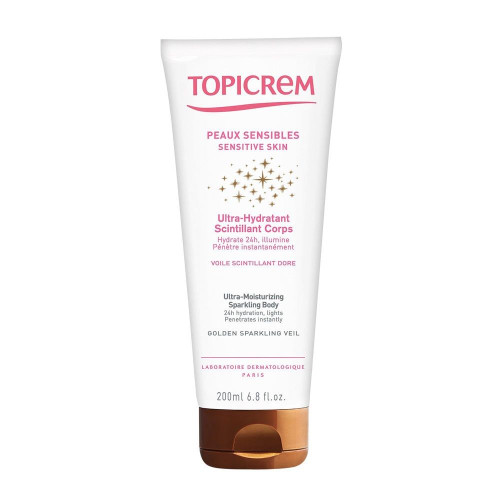 Topicrem Moisturizing Milk for Gentle and Soft Skin with a Golden Shine 6.76 fl oz (200 ml)
