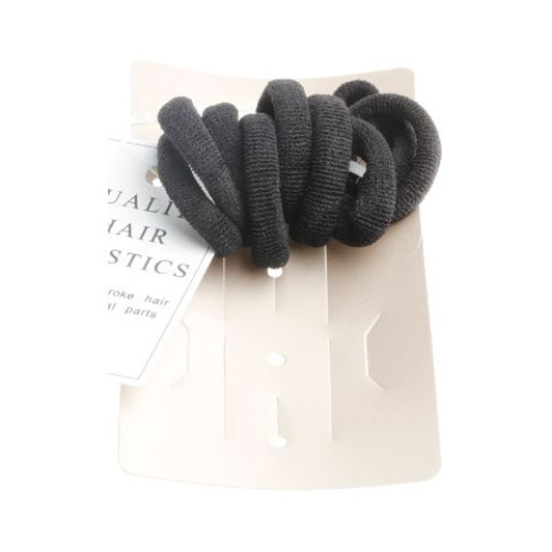 Trisa Mini Hair Ties Black and Gray 9 pcs