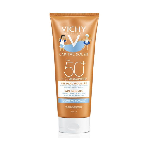 Vichy Capital Soleil Sunscreen Cream for Children Wet Skin Gel SPF 50+ 6.76 fl oz (200 ml)