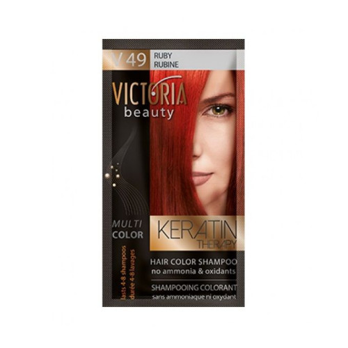 Victoria Multi Color Hair Color Shampoo Color V49 Ruby 1.35 fl oz (40 ml)