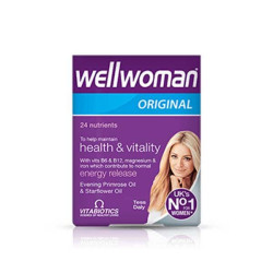 Vitabiotics Wellwoman Original Vitamins for Women Suffering from Fatigue and Stress for Energy 30 Capsules