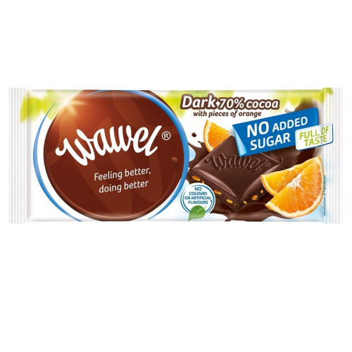 Wawel Dark Chocolate with 70% Cocoa and Orange pcs 3.53 oz (100 g)