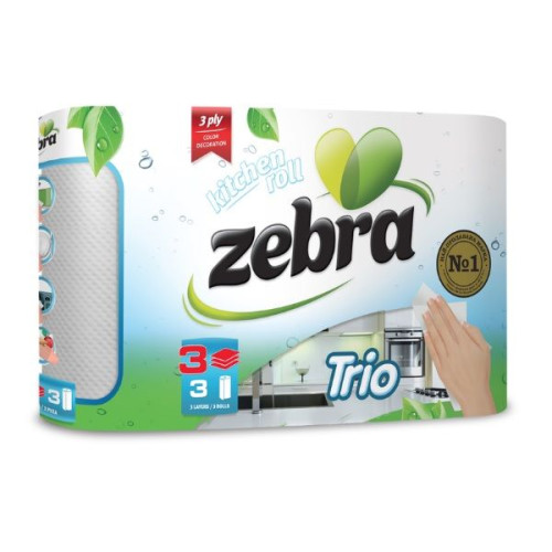 Zebra Trio Household Roll 3 pcs