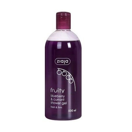 Ziaja Fruity Body Shower Gel with Blueberry and Blackcurrant 16.91 fl oz (500 ml)