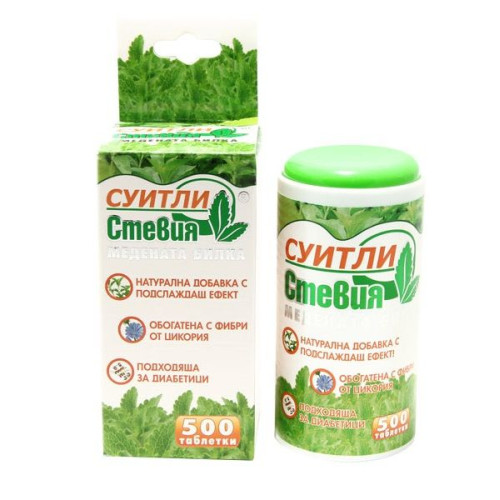 Sweetly Stevia Sweetener with Chicory Fiber 500 Tablets