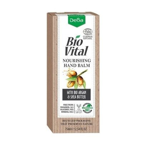 Deva Biovital Nourishing Natural Hand Balm Organic Argan and Shea Oils 2.54 fl oz (75 ml)