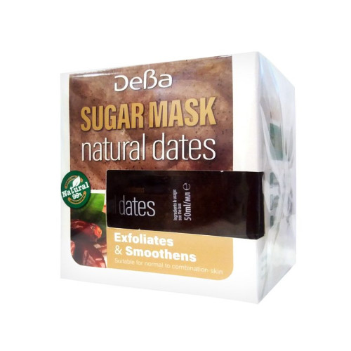 Deva Sugar Mask Natural Dates Exfoliating and Smoothing Face Mask Dates 1.69 fl oz (50 ml)