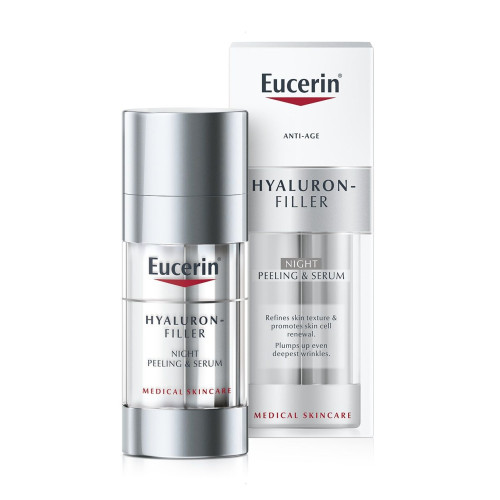 Eucerin Hyaluron-Filler Night Peeling + Face Serum for Anti-Aging 1.01 fl oz (30 ml)