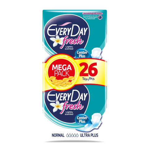 Everyday Fresh Normal Mega Set Women's Sanitary Pads 26 pcs
