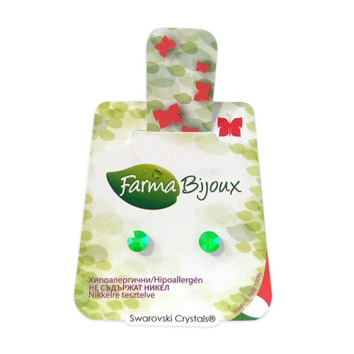 Farma Bijoux Swarovski Crystals Earrings Model Be 57C103 Cat. A 2 pcs