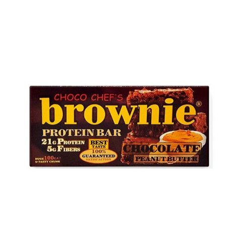 Choco Chef's Brownie Protein Dessert Brownie with Chocolate Peanut Butter and Cherries 3.53 oz (100 g)
