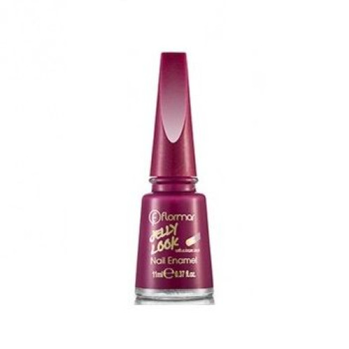 Flormar Jelly Look Nail Enamel Long-Lasting Gel Effect Nail Polish Color 07 Ruby