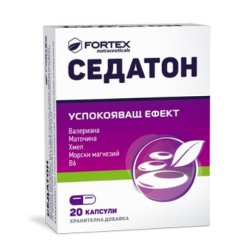 Fortex Sedaton Stress Anxiety and Irritability with Valerian Extract 20 Capsules