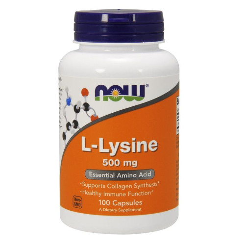 Now Foods L-Lysine for Faster Recovery 500 mg 100 Capsules