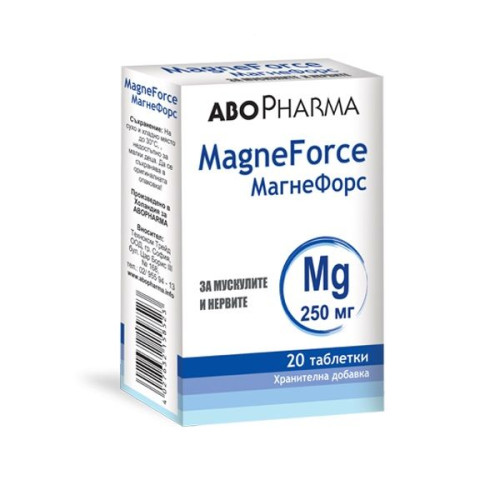 Abopharma Magneforce for Muscle and Nerve Support 250 mg 20 Tablets